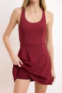 TRENDYOLMİLLA Burgundy Scuba A-line Dress - Image 4