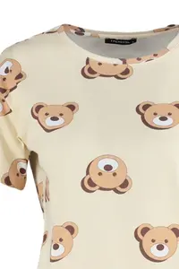 TRENDYOLMİLLA Ecru 100% Cotton Teddy Bear OF shorts Knitting Pajama Set - Image 7