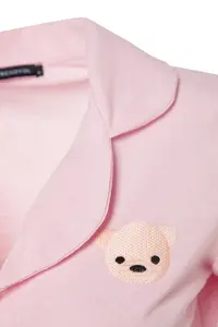 TRENDYOLMİLLA Light Pink Teddy Bear OF shorts Knitting Pajama Set - Image 7
