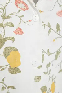 TRENDYOLMİLLA Multicolored 100% Cotton flower patterned OF shorts Knitting Pajama Set - Image 7