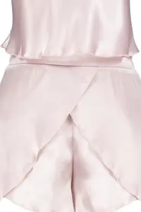 TRENDYOLMİLLA Powder Pink Satin Rope Sleeveless OF shorts Weaving Pajama Set - Image 9