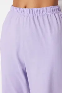 TRENDYOLMİLLA Lilac 100% Cotton Fun Printed Knitting Pajama Set - Image 5