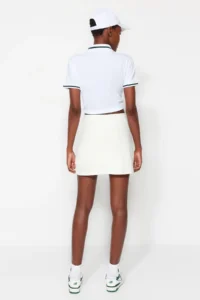 TRENDYOLMİLLA Ecru Reflector Printed 2 Layer OF shorts with pocket Tennis Knitting Sports Shorts Skirt - Image 5