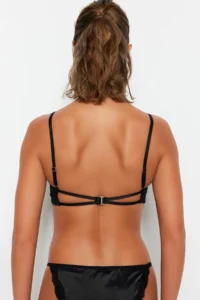 TRENDYOLMİLLA Black Lace Piped Rope Sleeveless underwire Wireless balconette Knitting Bra - Image 10