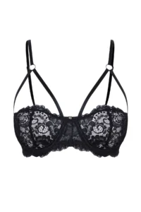 TRENDYOLMİLLA Black Lace Piped Rope Sleeveless underwire Wireless balconette Knitting Bra - Image 12