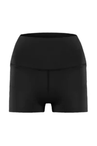 TRENDYOLMİLLA Black Shaping Belde Reflector Printed Knitting Sports Ekstra Shorts/Short Leggings - Image 9