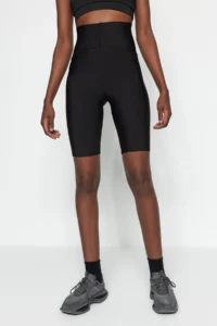 TRENDYOLMİLLA Black Shaping Knitting Sports Biker/Short Leggings - Image 2