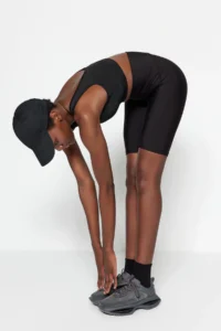 TRENDYOLMİLLA Black Shaping Knitting Sports Biker/Short Leggings - Image 4