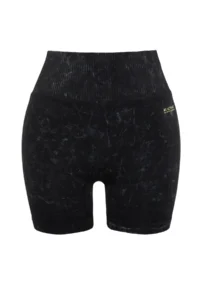 TRENDYOLMİLLA Black seamless/Seamless Washable Knitting Sports Shorts/Short Leggings - Image 7
