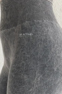 TRENDYOLMİLLA Anthracite seamless/Seamless Washable Knitting Sports Shorts/Short Leggings - Image 3