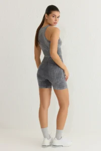TRENDYOLMİLLA Anthracite seamless/Seamless Washable Knitting Sports Shorts/Short Leggings - Image 5