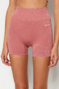TRENDYOLMİLLA Dusty Rose seamless/Seamless Washable Knitting Sports Shorts/Short Leggings - Image 3