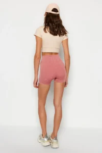 TRENDYOLMİLLA Dusty Rose seamless/Seamless Washable Knitting Sports Shorts/Short Leggings - Image 5