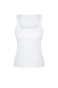 TRENDYOLMİLLA White Shaping 2 Layer Padded Sports Bra Square Neck Knitting Sports Top/Blouse - Image 7