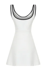 TRENDYOLMİLLA White Piping Detailed 2 Layer Tennis Knitting Sports Dress with Shorts Inside - Image 8