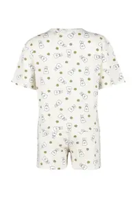 TRENDYOLMİLLA Yellow-Multicolored 100% Cotton gingham OF shorts Knitting Pajama Set - Image 8