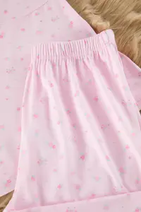 TRENDYOLMİLLA Pink Floral tied up and Rope Sleeveless Knitting Pajama Set - Image 8