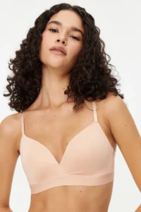 TRENDYOLMİLLA Nude Micro Rope Sleeveless without filling Without underwire Covered bralette Knitting Bra