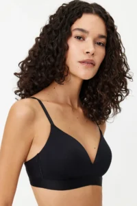 TRENDYOLMİLLA Black Micro Rope Sleeveless without filling Without underwire Covered bralette Knitting Bra - Image 3