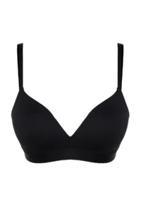 TRENDYOLMİLLA Black Micro Rope Sleeveless without filling Without underwire Covered bralette Knitting Bra - Image 8