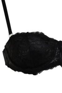 TRENDYOLMİLLA Black Lace Rope Sleeveless Covered Balkonette Knitting Bra - Image 8