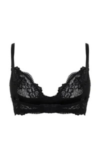 TRENDYOLMİLLA Black Lace Rope Sleeveless Demi without filling Covered balconette Knitting Bra - Image 8