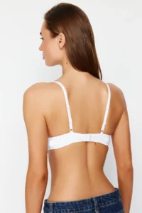 TRENDYOLMİLLA Black-White-Nude 3 Sets Paket Micro Rope Sleeveless without filling Sabit Covered Knitting Bra - Image 7