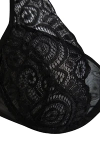 TRENDYOLMİLLA Black Lace Tulle Detailed Rope Sleeveless Wireless T-Shirt Bra Knitting Bra - Image 9