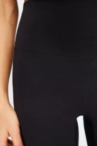 TRENDYOLMİLLA Black Brushed Soft Material flared leg Yoga Knitting Sports Leggings - Image 5