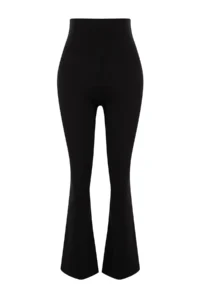 TRENDYOLMİLLA Black Brushed Soft Material flared leg Yoga Knitting Sports Leggings - Image 7