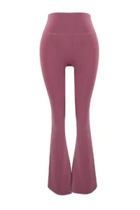TRENDYOLMİLLA Pink Brushed Soft Material flared leg Yoga Knitting Sports Leggings - Image 5