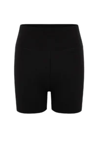 TRENDYOLMİLLA Black Brushed Soft Material Drink Waist Pocket Detail Knitting Sports Shorts/Short Leggings - Image 7