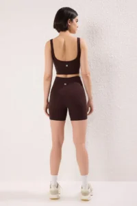 TRENDYOLMİLLA Brown Brushed Soft Material Drink Waist Pocket Detail Knitting Sports Shorts/Short Leggings - Image 7