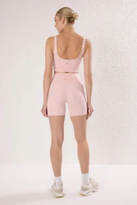 TRENDYOLMİLLA Pink Brushed Soft Material Drink Waist Pocket Detail Knitting Sports Shorts/Short Leggings - Image 5