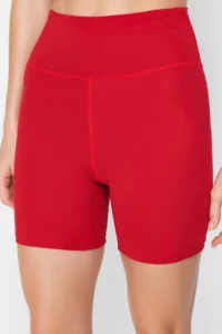 TRENDYOLMİLLA Rejection Brushed Soft Material Drink Waist Pocket Detail Knitting Sports Shorts/Short Leggings - Image 3