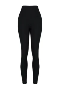 TRENDYOLMİLLA Black Brushed Shaping Mat and Soft Material Full Size Knitting Sports Leggings - Image 7