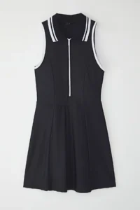 TRENDYOLMİLLA Navy Blue Micro Material Zipper and Piping Detailed Tennis Knitting Sports Dress - Image 5