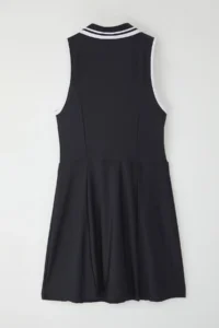 TRENDYOLMİLLA Navy Blue Micro Material Zipper and Piping Detailed Tennis Knitting Sports Dress - Image 8