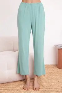 TRENDYOLMİLLA MINT Rahat Pattern Viscose Knitting Pajama Set - Image 3