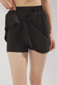 TRENDYOLMİLLA Black 2 Layer Inside OF shorts Tennis Knitting Sports Shorts Skirt - Image 5