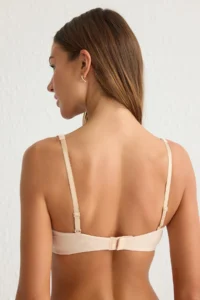 TRENDYOLMİLLA Nude Soft Handle Micro Without underwire Covered Sleeveless Triangle Knitting Bra - Image 3