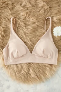 TRENDYOLMİLLA Nude Soft Handle Micro Without underwire Covered Sleeveless Triangle Knitting Bra - Image 5