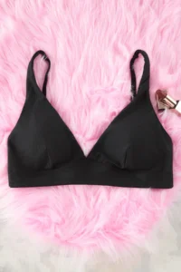 TRENDYOLMİLLA Black Soft Touch Micro Without underwire Covered Triangle Sleeveless Knitting Bra - Image 5