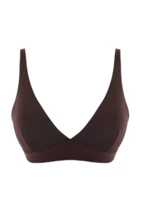 TRENDYOLMİLLA Brown Soft Handle Micro Without underwire Covered Triangle Sleeveless Knitting Bra - Image 2