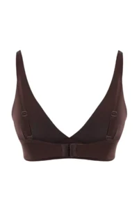 TRENDYOLMİLLA Brown Soft Handle Micro Without underwire Covered Triangle Sleeveless Knitting Bra - Image 3