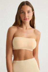 TRENDYOLMİLLA Black-Nude 2 Sets seamless Without underwire Covered Bandeau Knitting Bra - Image 5
