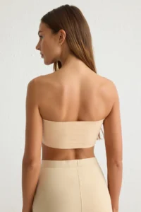 TRENDYOLMİLLA Black-Nude 2 Sets seamless Without underwire Covered Bandeau Knitting Bra - Image 7