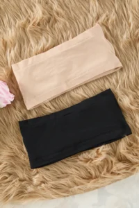 TRENDYOLMİLLA Black-Nude 2 Sets seamless Without underwire Covered Bandeau Knitting Bra - Image 9