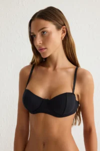 TRENDYOLMİLLA Black-White 2 Sets Paket Micro Wireless Sleeveless balconette Knitting Bra - Image 2