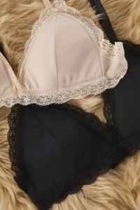 TRENDYOLMİLLA Black-Nude 2 Sets Paket Micro Without underwire Covered Lace Detailed Sleeveless Triangle Knitting Bra - Image 10